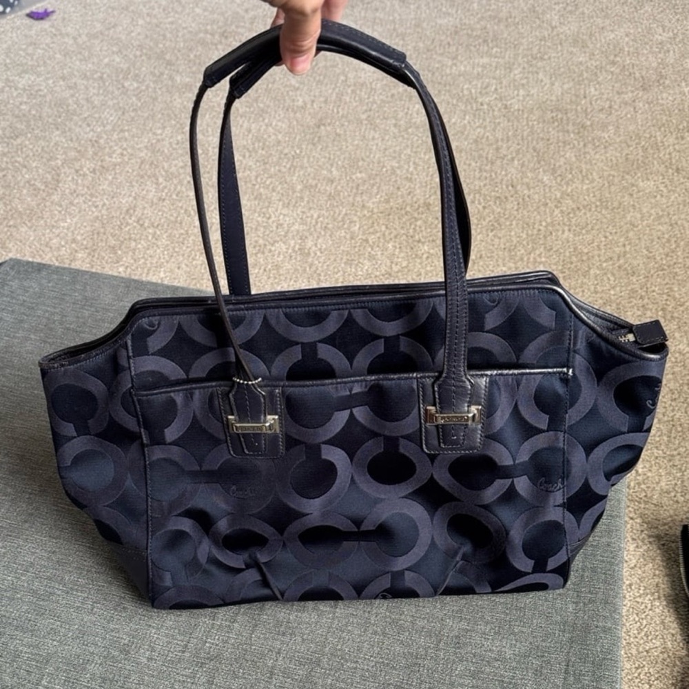 Coach Dark Blue Signature Tote - Picture 9 of 9